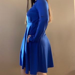 Electric blue long sleeved dress